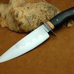 7 & 1/2" Blade African handle and Mammoth Ivory handle Wide blade Hunting knife.