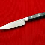 4 & 3/4" Blade Chefs Petty knife with African Blackwood handle.